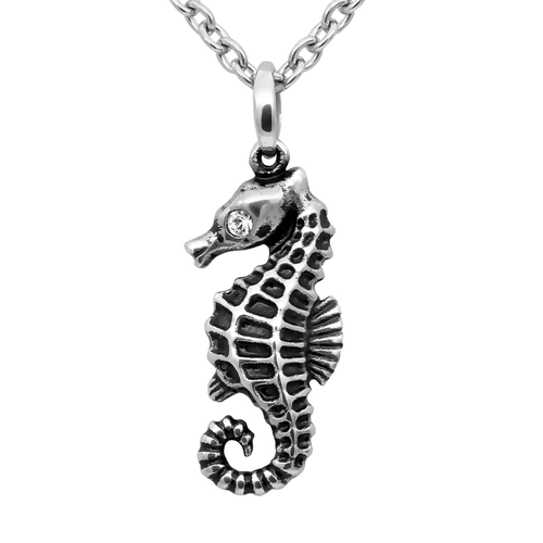 Serene Seahorse Petite Necklace - adorned with Swarovski Crystal
