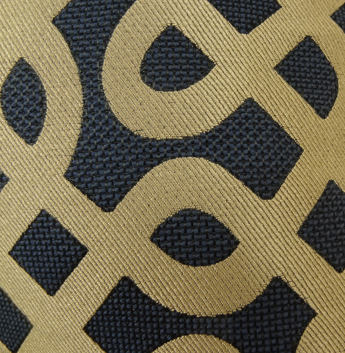 Plutus Golden Maze Black and Gold Handmade Luxury Pillow