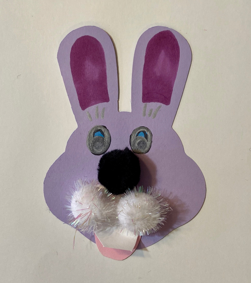 Bunny With Ears Assorted Color Creative Cut-Outs