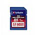Verbatim Pro SDHC Memory Card, 98047, 32GB, 600X, UHS-I Class 10, TAA