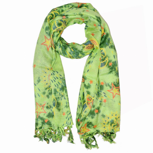 Love The Stars & Sea Green & Yellow Print Sarong Wrap