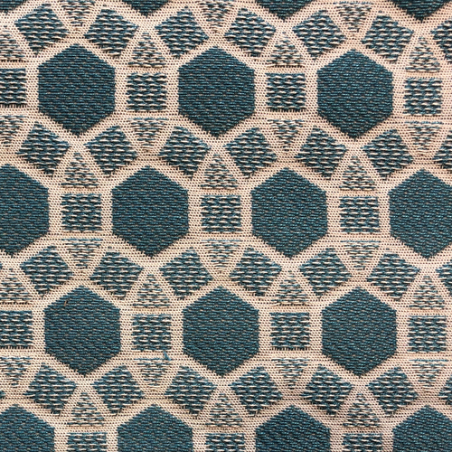 Plutus Pineapple Slice Blue and Beige Luxury Throw Pillow