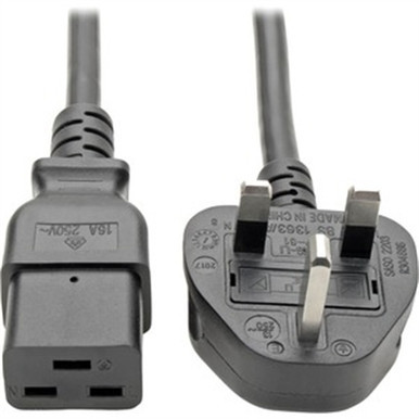 Tripp Lite, Power Cord, Computer, Standard UK, 15A , IEC-320-C19 to BS-1363 UK Plug, 8FT