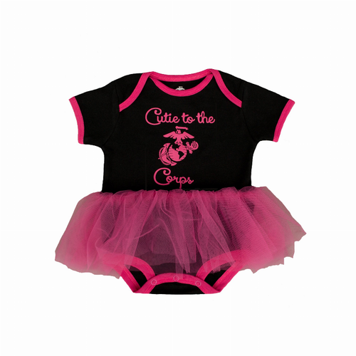 Marine "Cutie to the Corps" Tutu Baby Bodysuit