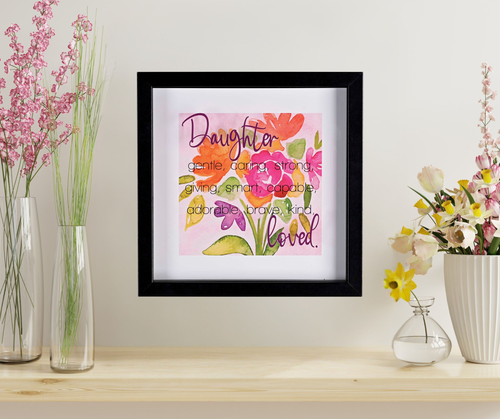 Framed Wall Art Daughter 10X10
