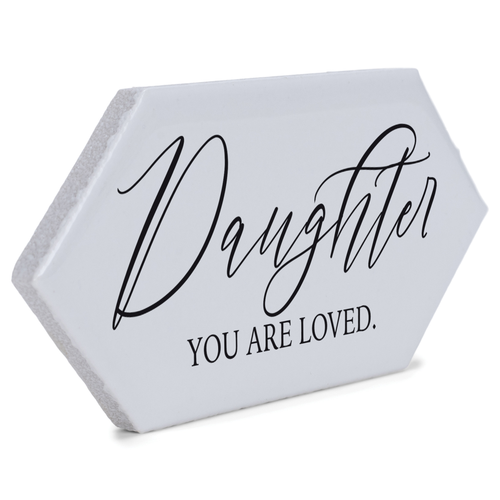 Tabletop Tile Daughter Loved White