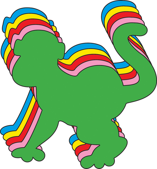 Monkey Assorted Color Creative Cut-Outs