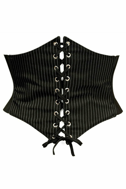 Lavish Pinstripe Corset Belt Cincher