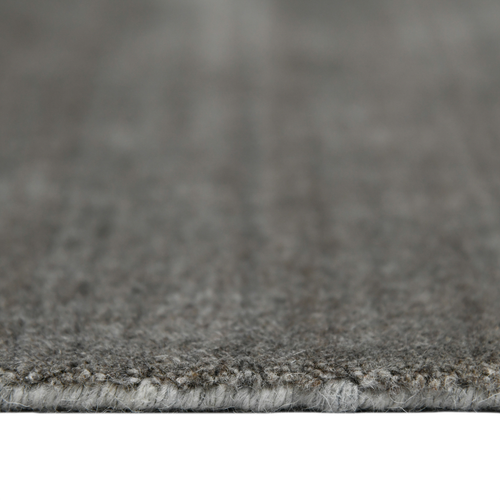 9' X 12' Gray And Light Green Wool Striped Hand Woven Area Rug