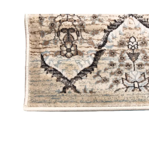 7'10" x 10'3" Feet Vintage Beige Blue Silky Glam Area Rug