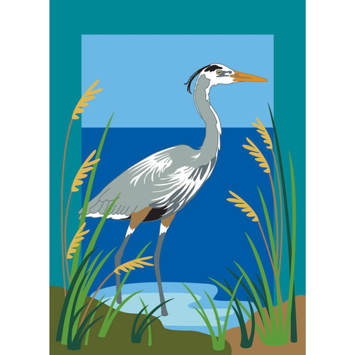 Garden Heron Flag
