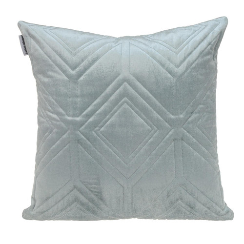Homeroots Home Decor Gray Quilted Diamonds Velvet Solid Color Throw Pillow, 20 x 20 x 4 Inches