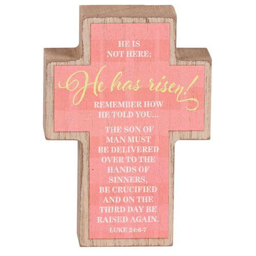 Tabletop Cross We Serve A Risen Savior