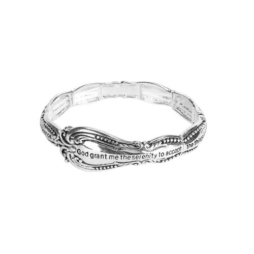 Bracelet Serenity Prayer Spoon Silver