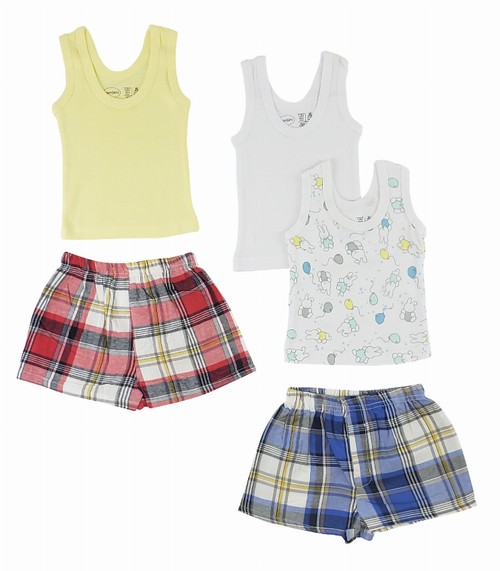 Bambini Girls Tank Tops and Boxer Shorts