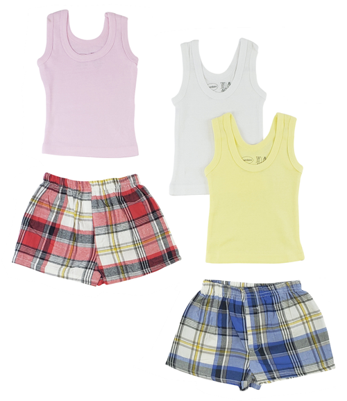 Bambini Girls Tank Tops and Boxer Shorts