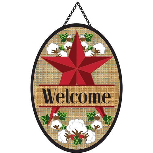 Door Banner, Barn Star With Cotton