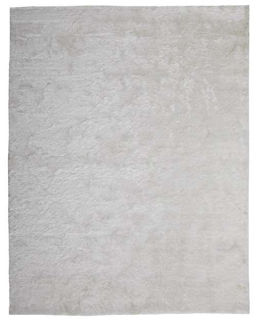 4' X 6' White Shag Tufted Handmade Area Rug