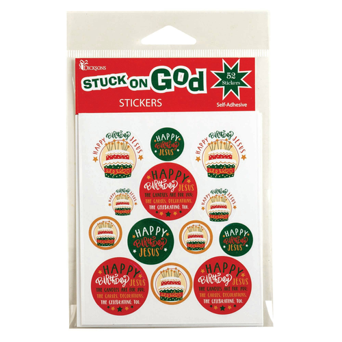 Happy Birthday Jesus Stickers 4 Sheets With 13 Stickers Each