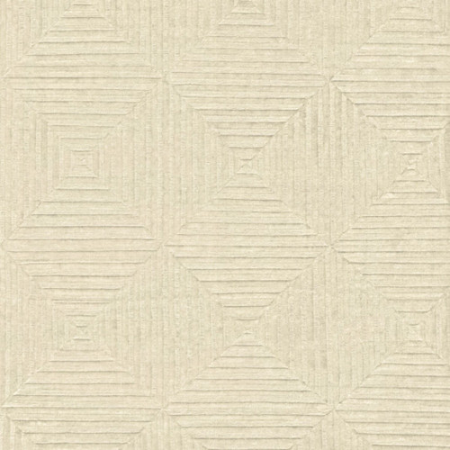 4' X 6' Ivory Wool Geometric Hand Knotted Area Rug