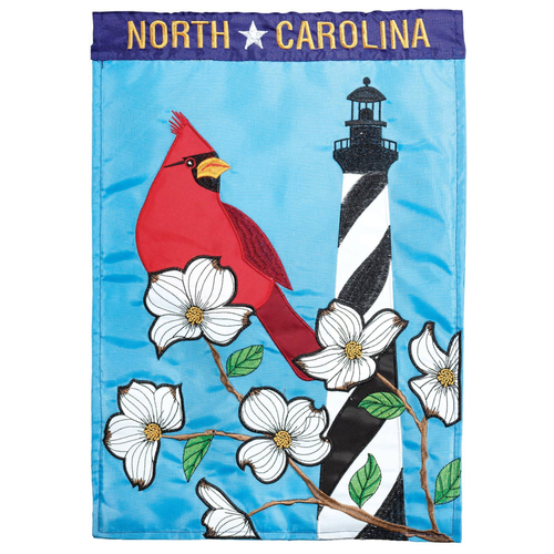 North Carolina Icons Applique Garden Flag