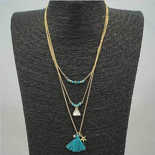 TASSELS AND TRINKETS Layered Necklace
