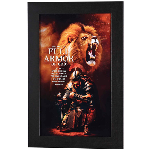 Framed Wall Art Full Armor Of God 13x21