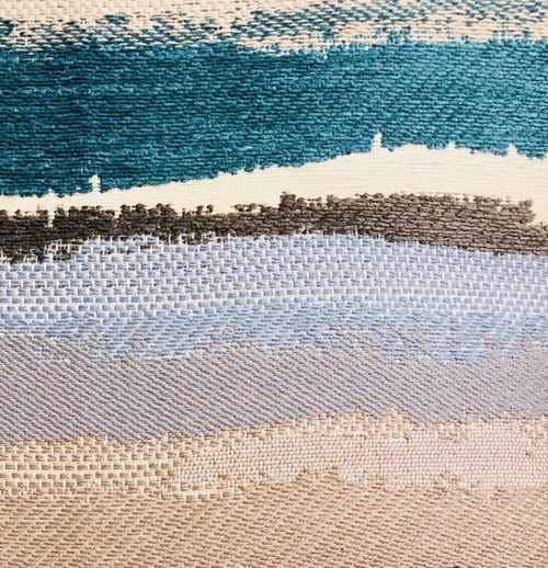 Plutus Blue Stone River Sand Multi Color Luxury Throw Pillow