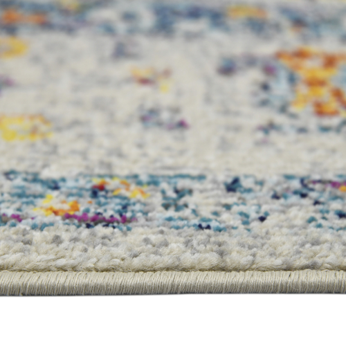 3' X 4' Ivory And Yellow Oriental Distressed Area Rug