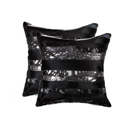 Homeroots Home Decor 18 X 18 X 5 Inches Gold and Black Pillow 2 Pack