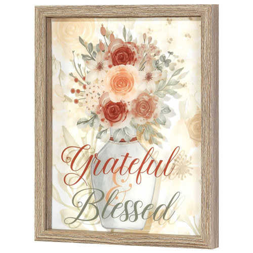 Framed Wall Art Grateful & Blessed 