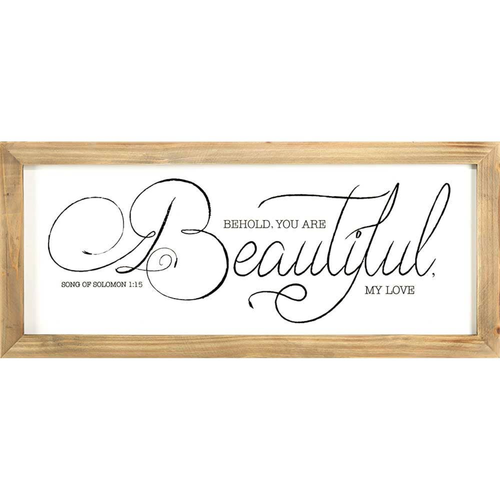 Behold You Are Beautiful Song Wall Plaque