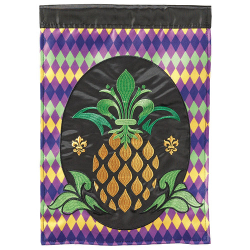 Pineapple Fleur De Lis Flag Garden Plus