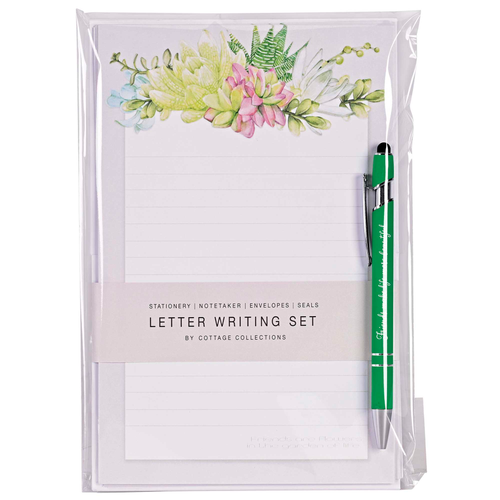 Journal Stationery Set Succulent Friends
