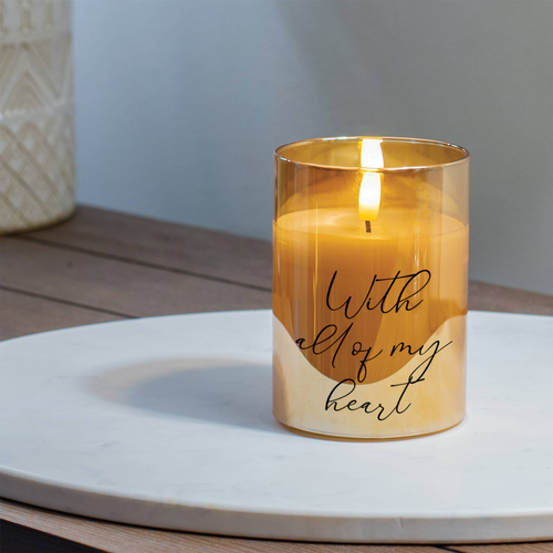 Led Candle With All Of My Heart 