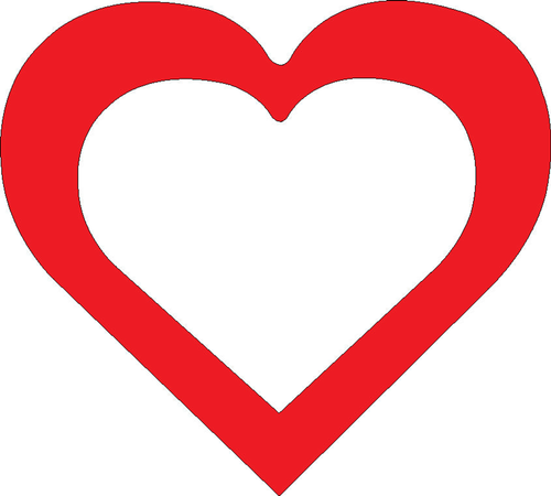 Open Heart Assorted Color Creative Cut-Outs