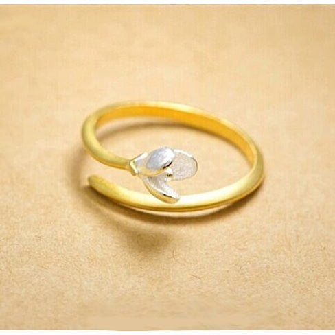 Just Be Mine Roman Gold Antique Ring on Sterling Silver