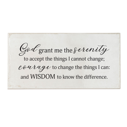 Wall Tile Serenity Prayer White