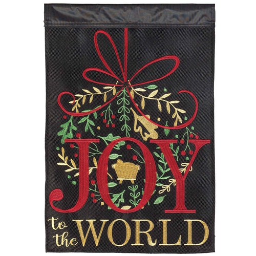 Joy To The World Flag Burlap