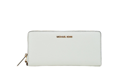 Michael Kors Jet Set Travel Optic White Gold Continental Wristlet Wallet - 192317126631