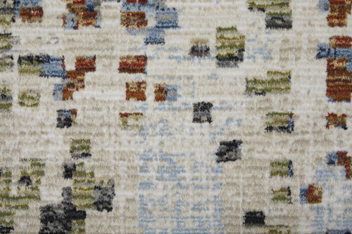 9' X 13' Ivory Green and Blue Abstract Power Loom Area Rug - 608219096533