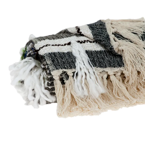 Parkland Collection Ira Eclectic Multicolor 52" x 67" Woven Handloom Throw - 025773018045