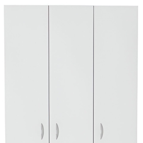 71" White Three Door Two Drawer Combo Dresser - 606114992455