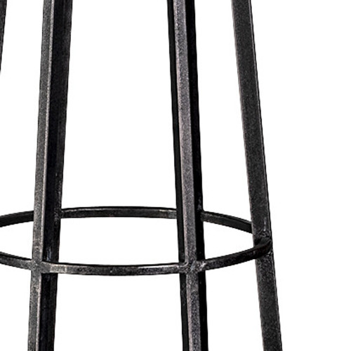 40" Black Distressed Geometric Metal Lantern Candle Holder - 880024654379