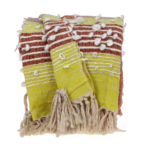 Parkland Collection Vanya Eclectic Multicolor 52" x 67" WOVEN HANDLOOM Throw - 025773018014