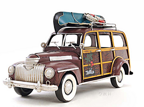 1947 Chevrolet Suburban Wagon with Canoe Equipment Model Replica- 1:14 Scale - 640901135168
