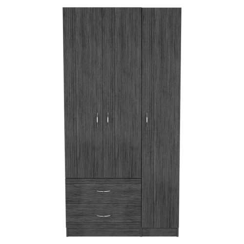 71" Gray Grainy Oak Manufactured Wood Two Drawer Combo Dresser - 606114069294