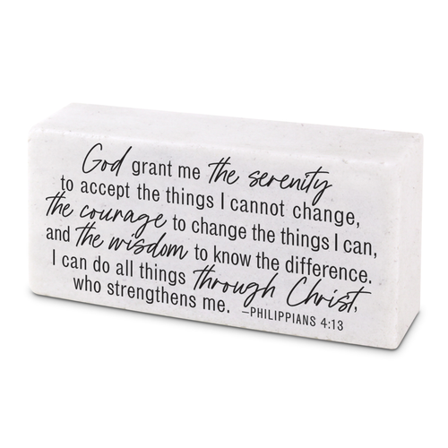 Scripture Block Serenity Prayer  - 667665404194