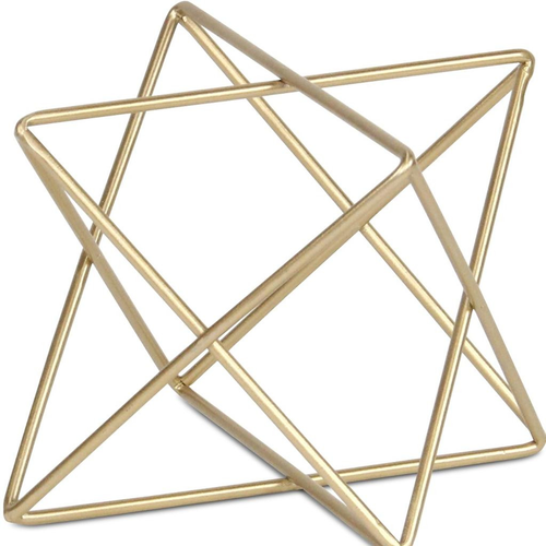 Metal Open Geometric Tabletop Sculpture - 880016819588
