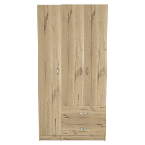 35" Oak Two Drawer Dresser - 608219155797